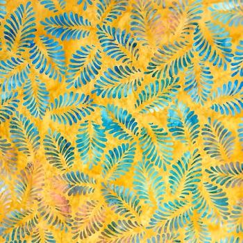 Preview: ORANGE PETROL - Chrome - Batikstoff aus Indonesien